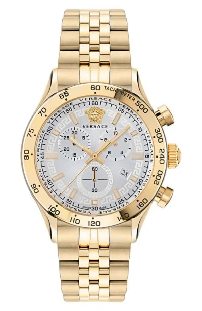 VERSACE VERSACE HELLENYIUM CHRONOGRAPH BRACELET WATCH, 44MM