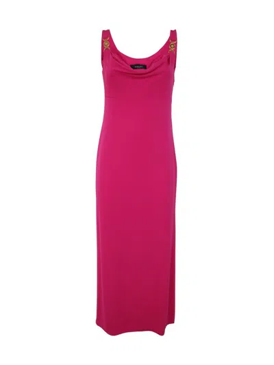 Versace X Dua Lipa Jersey Cowl-neck Gown In Purple