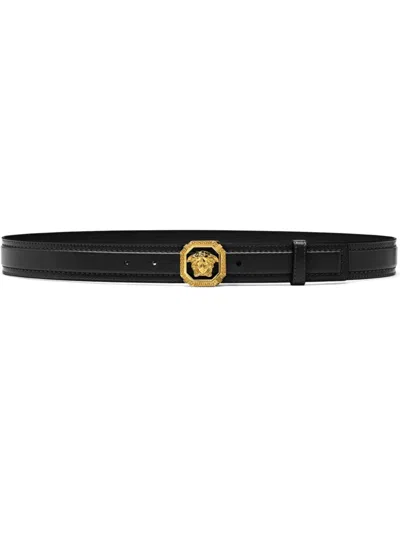 VERSACE VERSACE LA MEDUSA LEATHER BELT