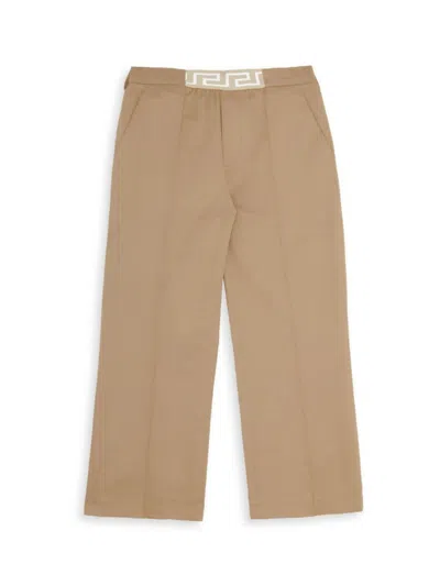 Versace Kids' Little Boy's & Boy's Gabardine Pants In Beige