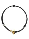 VERSACE V2025 CHAIN LEATHER NECKLACE