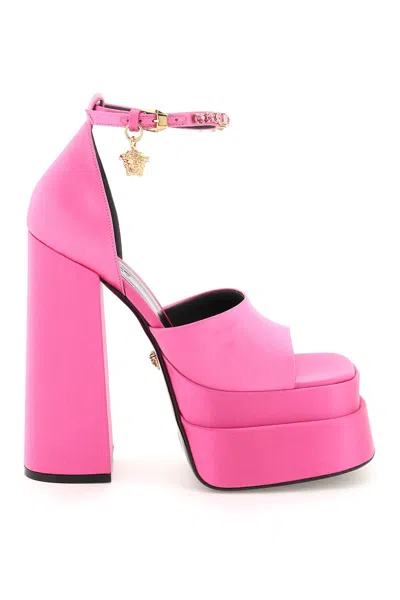 VERSACE MEDUSA AEVITAS DOUBLE PLATFORM SANDALS