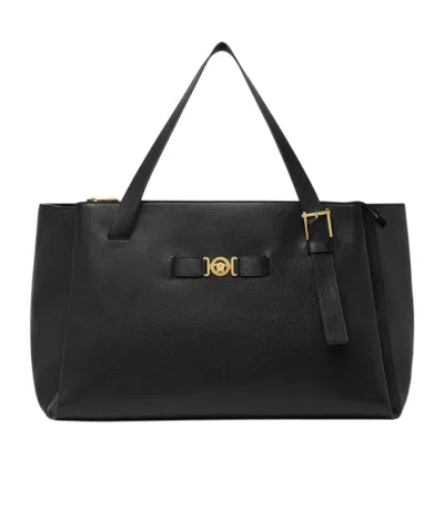 Versace Medusa Biggie Maxi Tote Bag In Black
