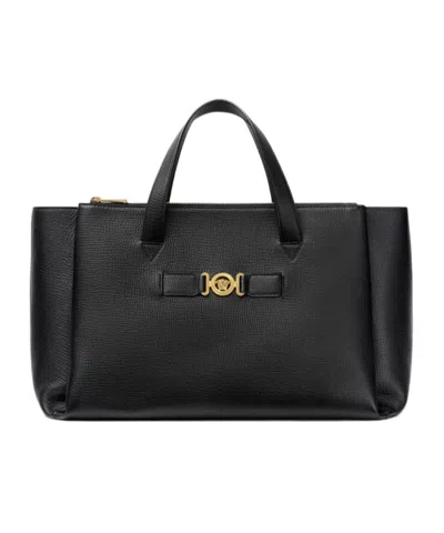 Versace Medusa Biggie Tote Bag In Black