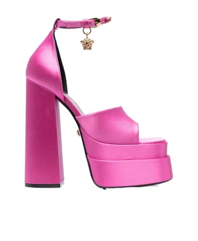 VERSACE MEDUSA CHARM PLATFORM SANDALS