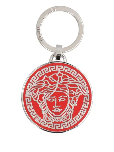 Versace Medusa Keyring In Silver