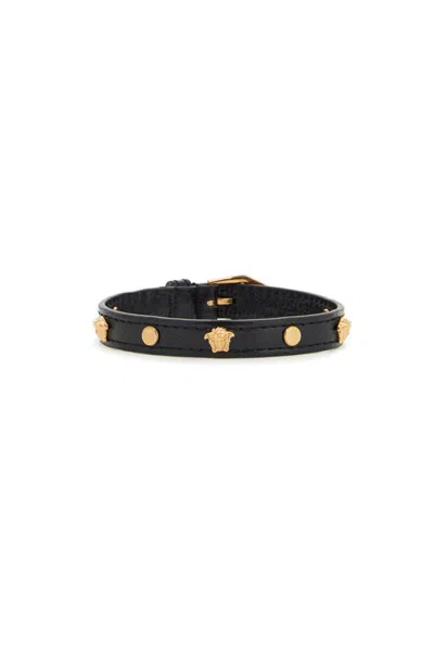 VERSACE MEDUSA LEATHER BRACELET