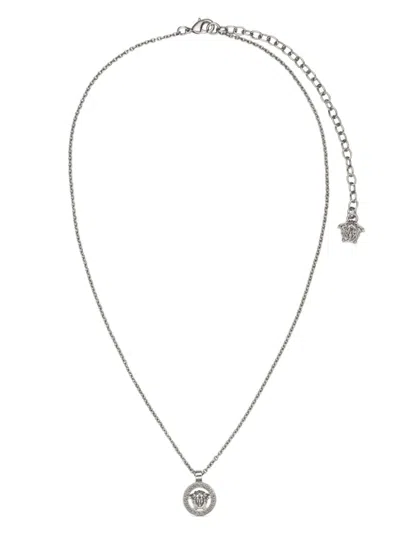 Versace Medusa Pendant Necklace In Silver