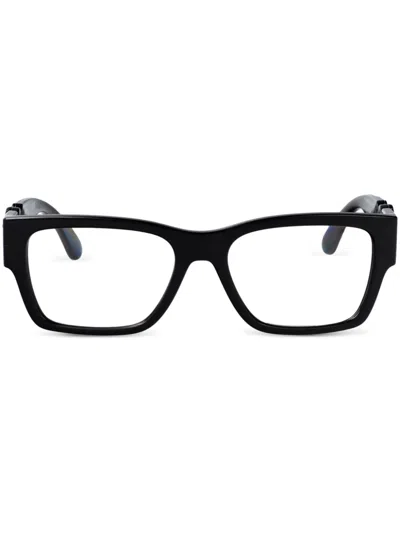 Versace Medusa-plaque Glasses In Schwarz