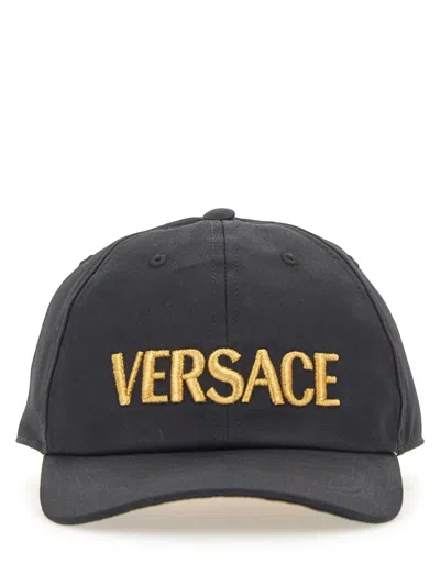 Versace Men Baseball Cap In Black
