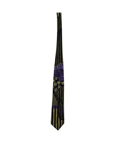 Versace Printed Tie In Multicolor Silk