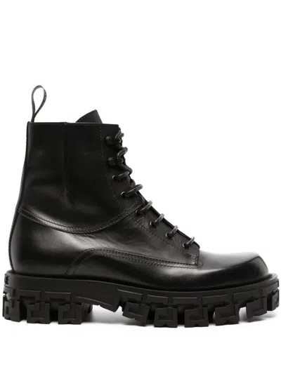 Versace Shoes Calf In Black