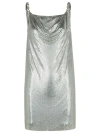 Versace Silver Metal Dress In Silver