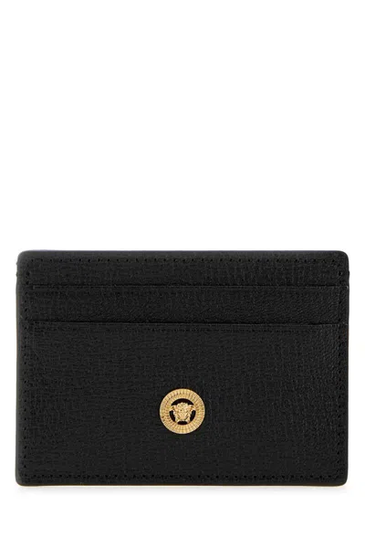 Versace Man Black Leather Medusa Biggie Card Holder