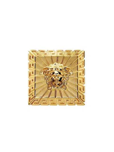 Versace Medusa Signet Band Ring In Gold