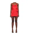 WE11 DONE RED POCKET MINIDRESS