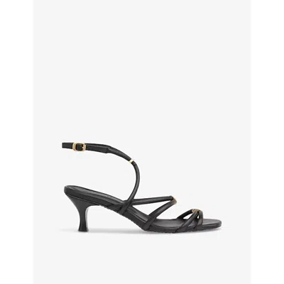 Whistles Niomie Tubular-heel Leather Sandals In Black