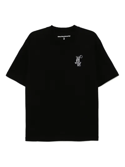 White Mountaineering Logo-embroidered T-shirt