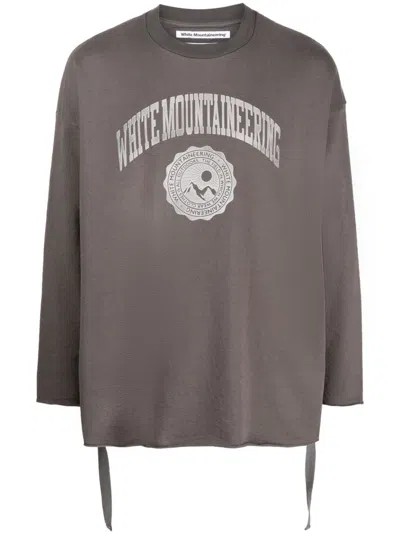 White Mountaineering College Flocky Pullover Charcoal In Grey