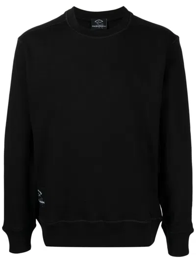 White Mountaineering X Paul & Shark Logo-print Sweatshirt In Black