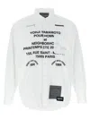 Yohji Yamamoto White Neighborhood Edition Print Shirt In White/black