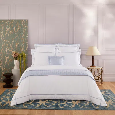 Yves Delorme Athena Flat Sheet, King In Celeste