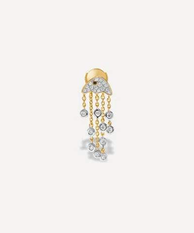 Yvonne Léon Yvonne Leon 18ct Gold Diamond Jellyfish Drop Earring