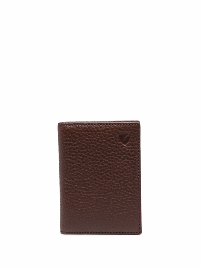 Aspinal Of London Bi-fold Leather Wallet In Brown