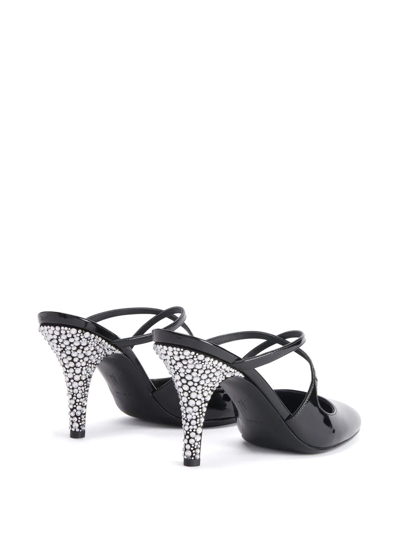 GIUSEPPE ZANOTTI MARTHE CRYSTAL 85MM MULES 