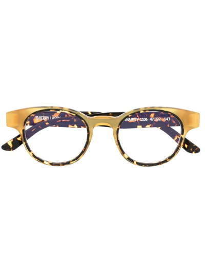 Thierry Lasry Round-frame Tortoiseshell Glasses In Brown