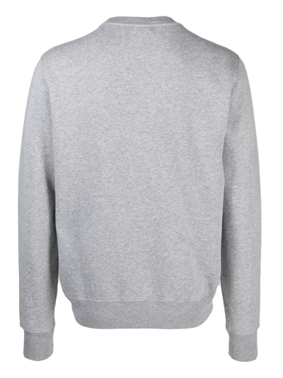 Autry Logo-embroidered Cotton Sweatshirt In Grey