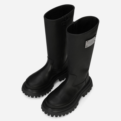 DOLCE & GABBANA CALFSKIN BOOTS 