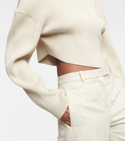 THE ROW DANANA RIBBED-KNIT COTTON JERSEY TOP 