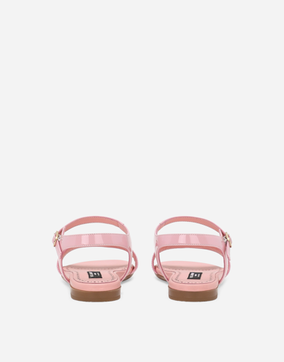 DOLCE & GABBANA PATENT LEATHER SANDALS 