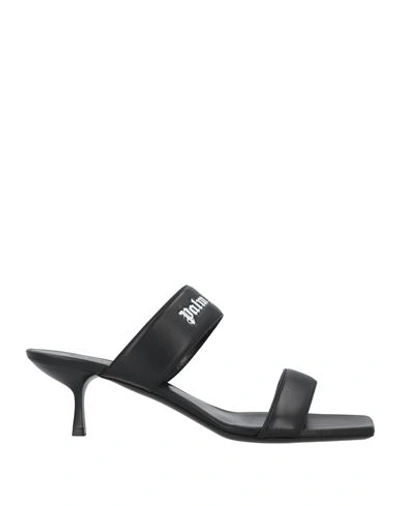 PALM ANGELS PALM ANGELS WOMAN SANDALS BLACK SIZE 8 LEATHER 