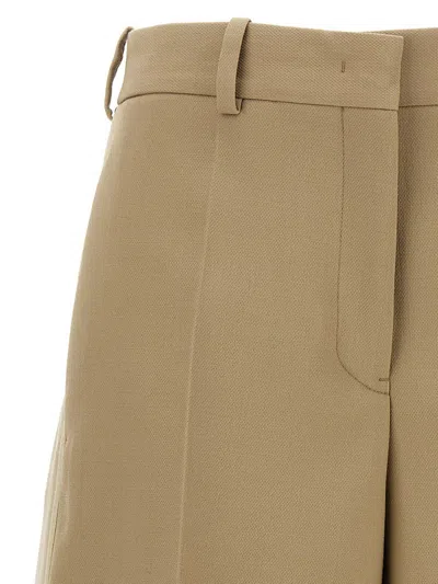 Shop Jil Sander Wool Bermuda Shorts In Beige