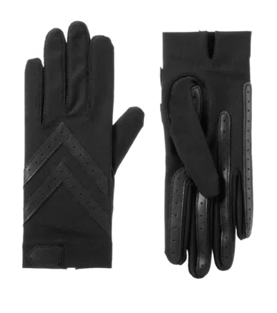 Isotoner Women's Smartdri Smartouch Spandex Shortie Gloves In Black In Black