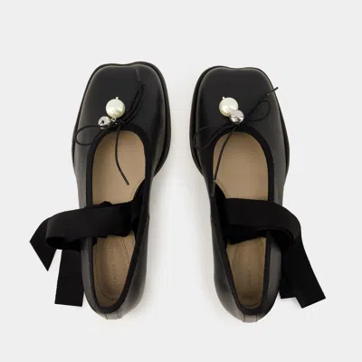 Simone Rocha Heart Toe Ballerinas In Black