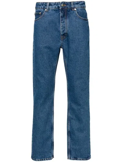 PALM ANGELS PALM ANGELS MONOGRAM-EMBOSSED STRAIGHT-LEG JEANS 