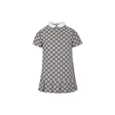 Shop Gucci Beige Dress For Girl