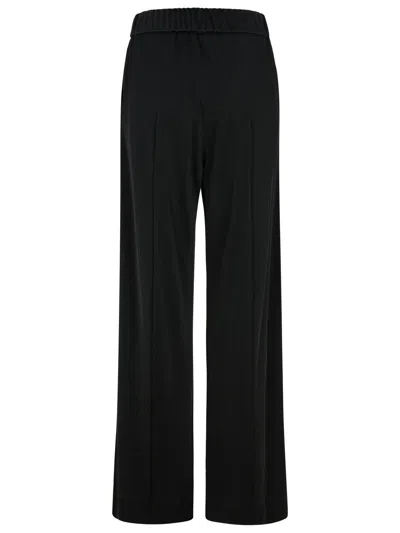 Shop Jil Sander Black Viscose Trousers Women