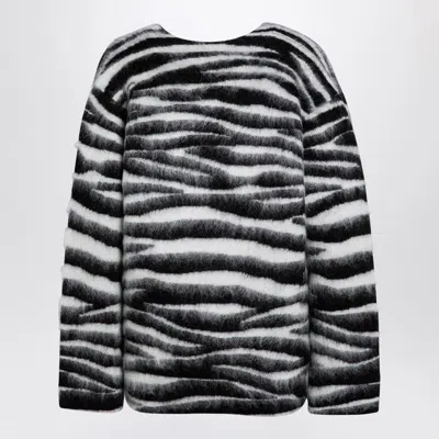 MARC JACOBS ZEBRA-PATTERNED WOOL BLEND JUMPER 