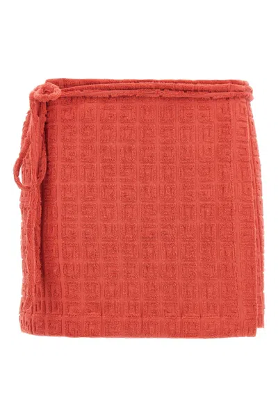 Shop Givenchy Women Plage Capsule Wrap Skirt In Red