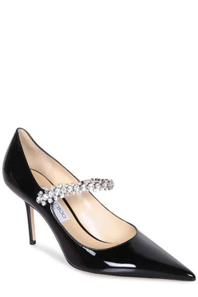 Shop Jimmy Choo Pump Bing 85 Black Shoe In Patent Leather