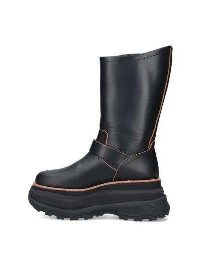 Shop Sacai Boots In Black
