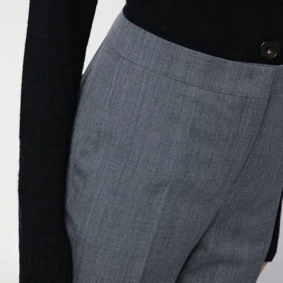 Shop Jil Sander Grey Wool Trousers Women In Gray