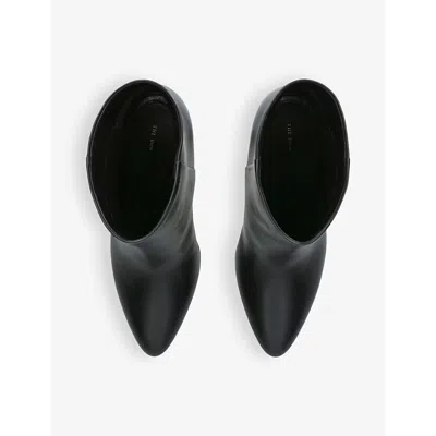 THE ROW WOMENS BLACK PRUDENS LEATHER HEELED ANKLE BOOTS EUR 39 / 6 UK 