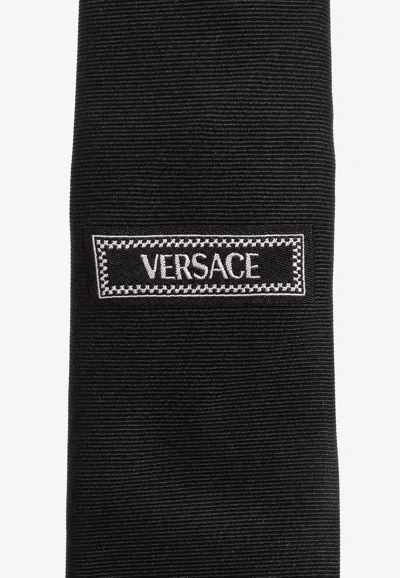 VERSACE 90S VINTAGE LOGO SILK TIE 