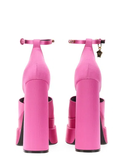 Shop Versace Women Aevitas Medusa Platform Sandals In Pink