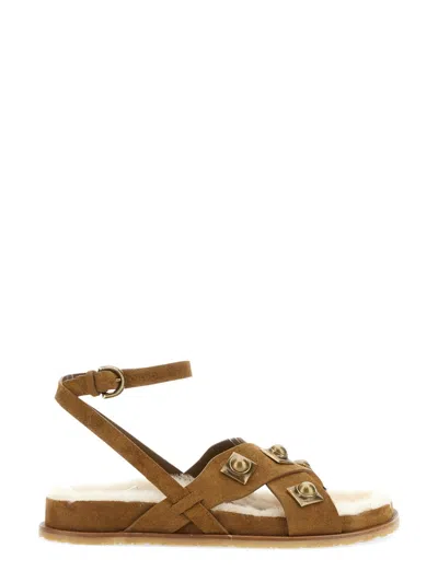 Shop Etro Women "crown Me" Sandal In Cream